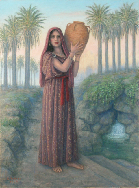 oil painting, figure, biblical, Melville Holmes